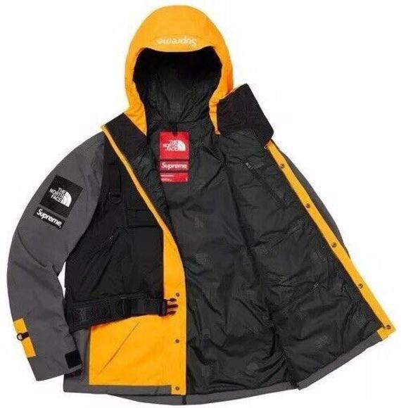 Supreme x The North Face Jacket and VEST Mens XL Yellow RTG Gore-Tex TNF GOLD - Picture 6 of 9